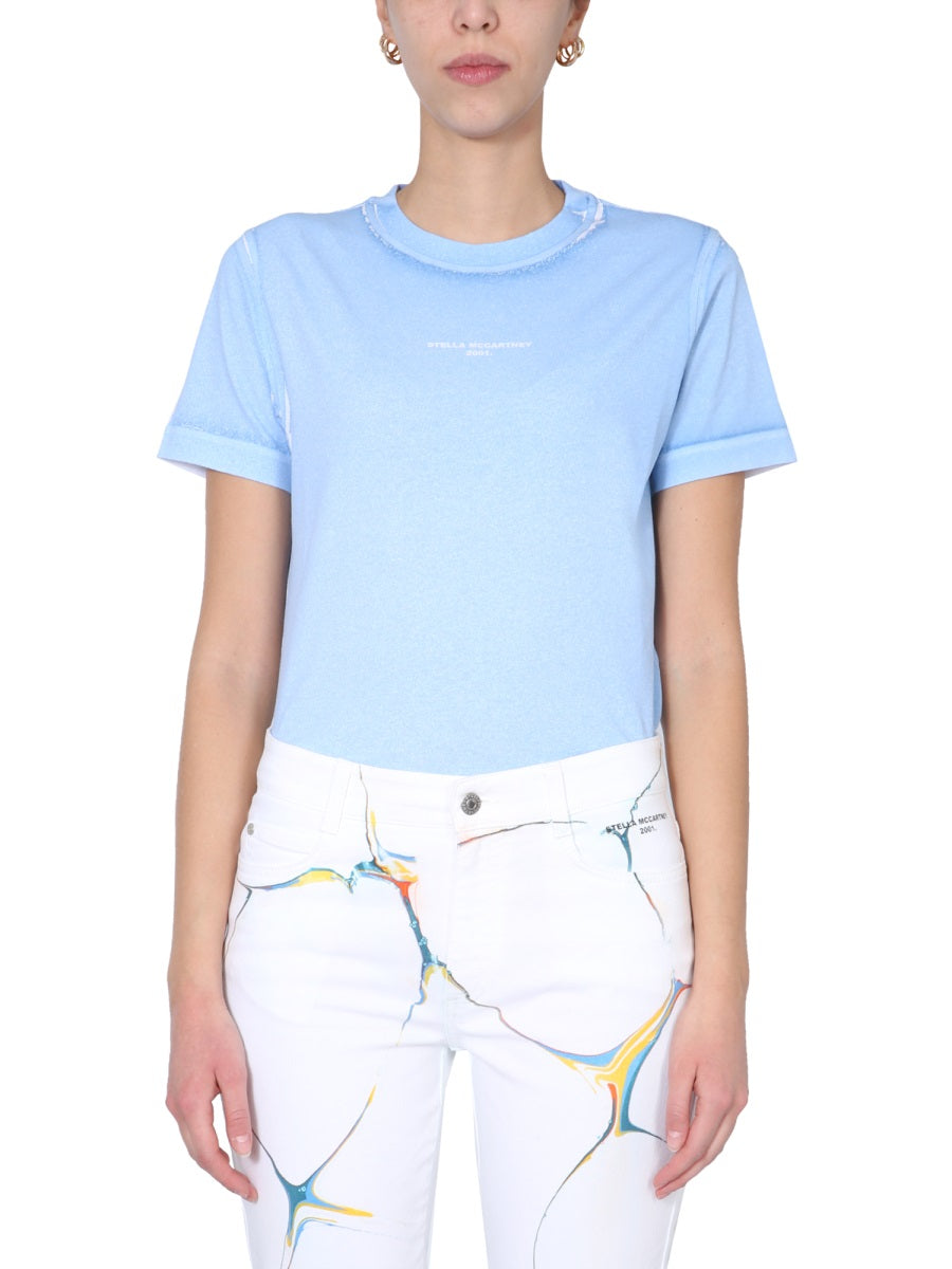 STELLA McCARTNEY Crew Neck Logo T-Shirt for Women