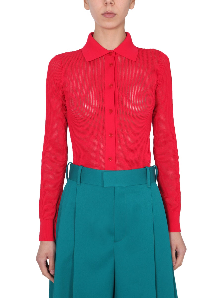 BOTTEGA VENETA Slim Fit Mesh Cardigan