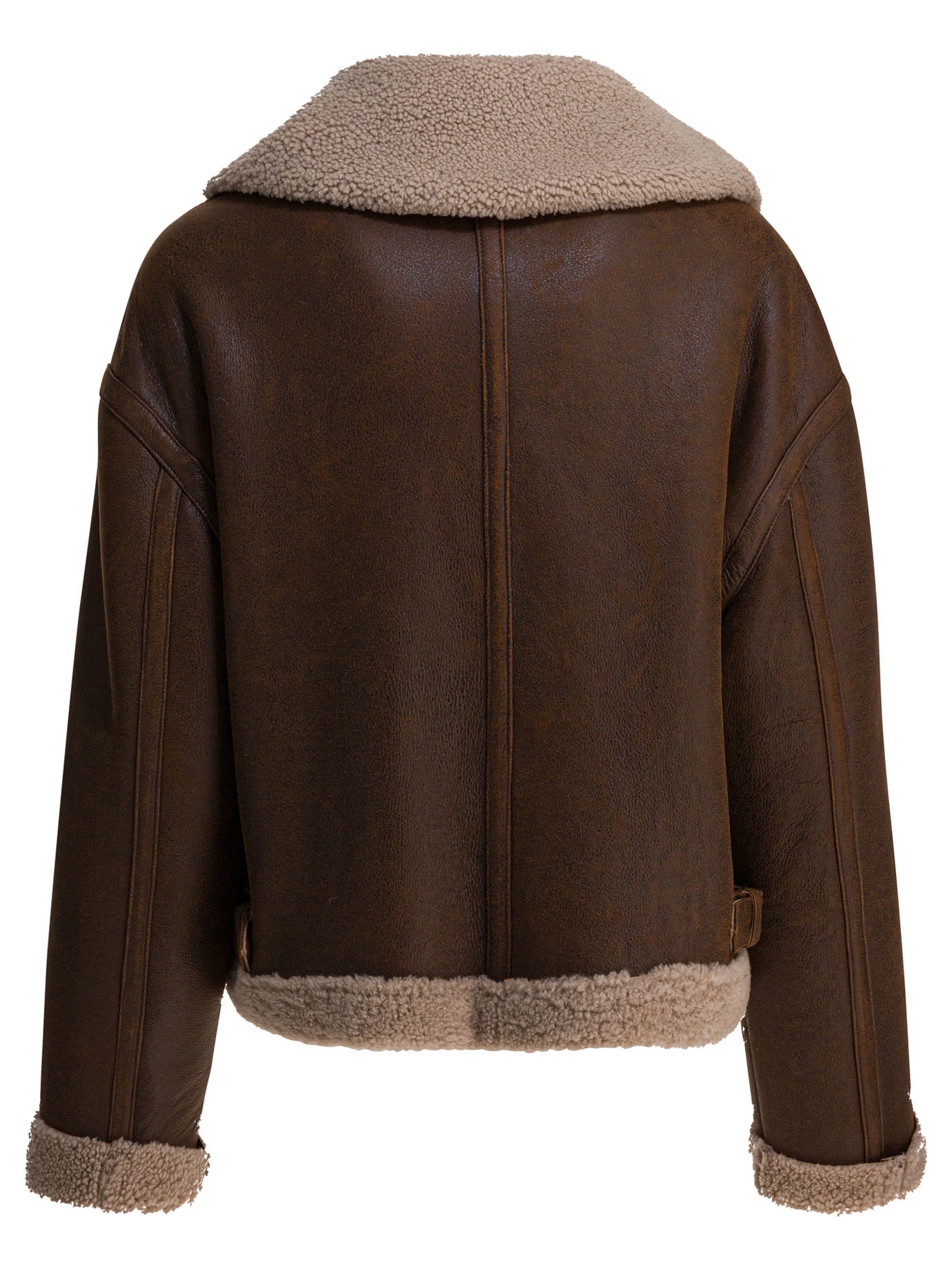 SALVATORE SANTORO Suede Leather Shearling Jacket for Women