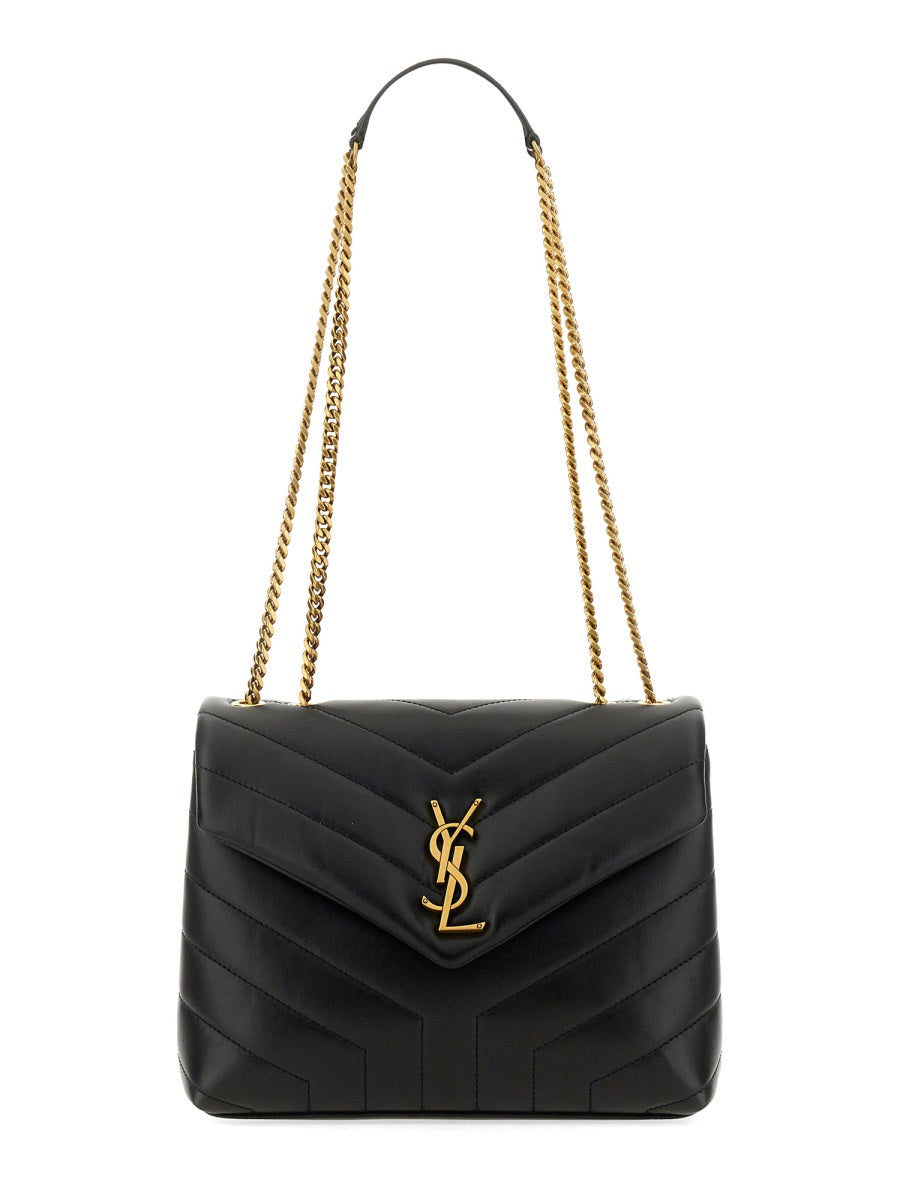 SAINT LAURENT Mini Loulou 100% Leather Handbag