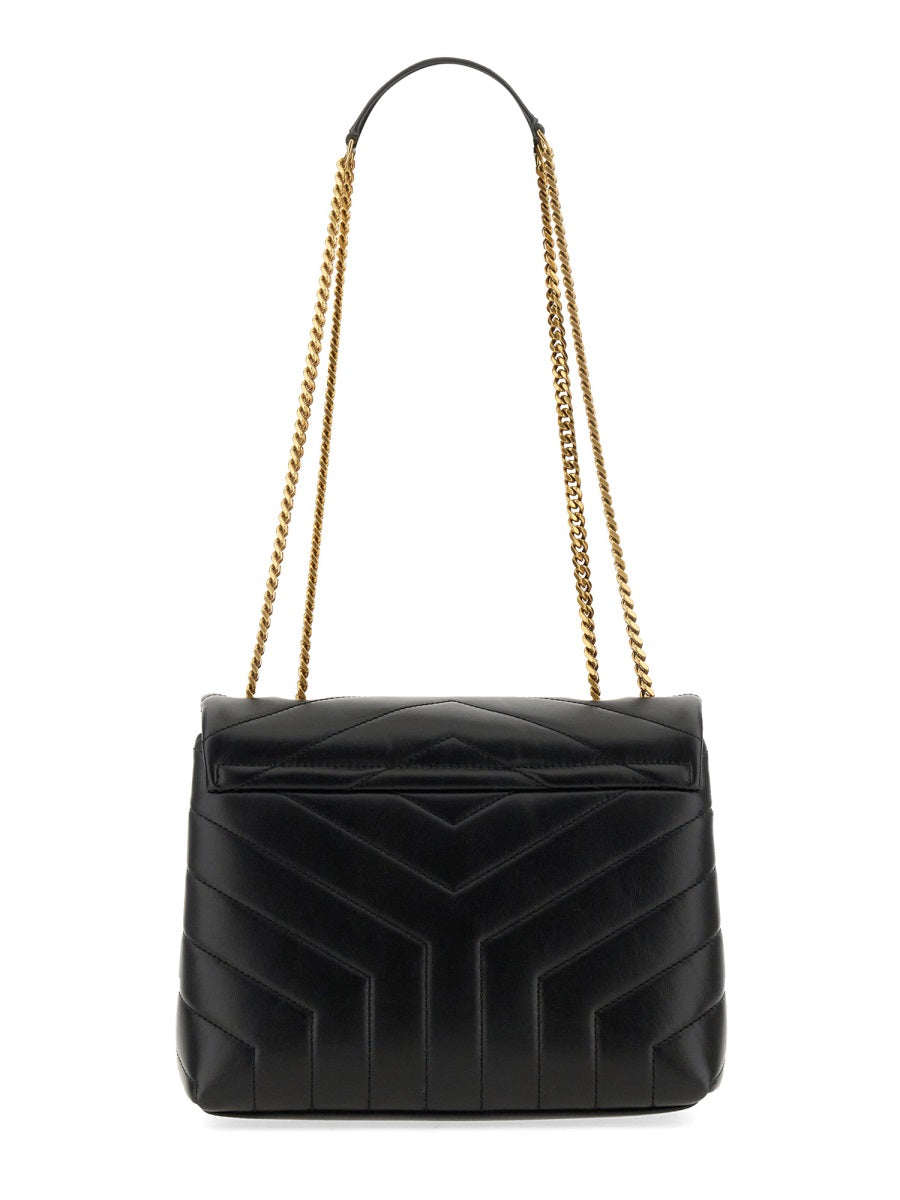 SAINT LAURENT Mini Loulou 100% Leather Handbag