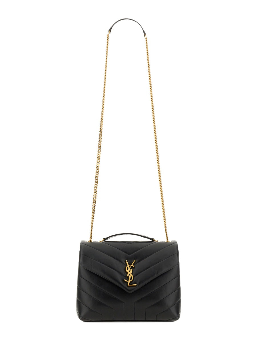 SAINT LAURENT Mini Loulou 100% Leather Handbag
