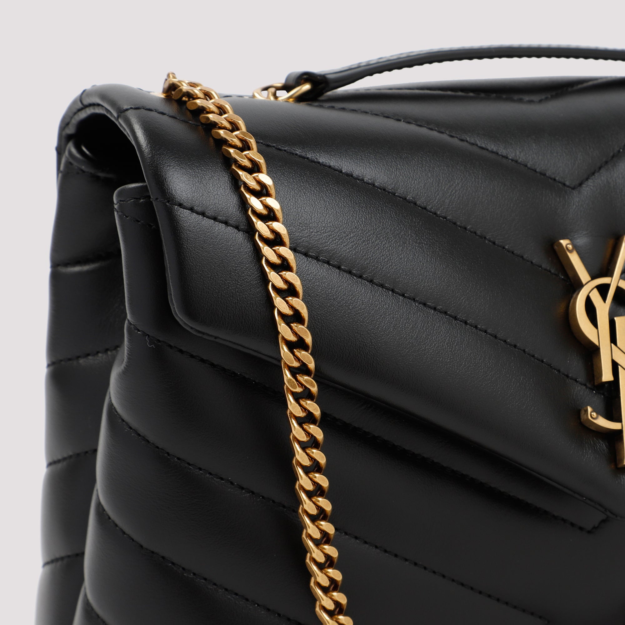 SAINT LAURENT Mini Quilted Leather Crossbody Handbag