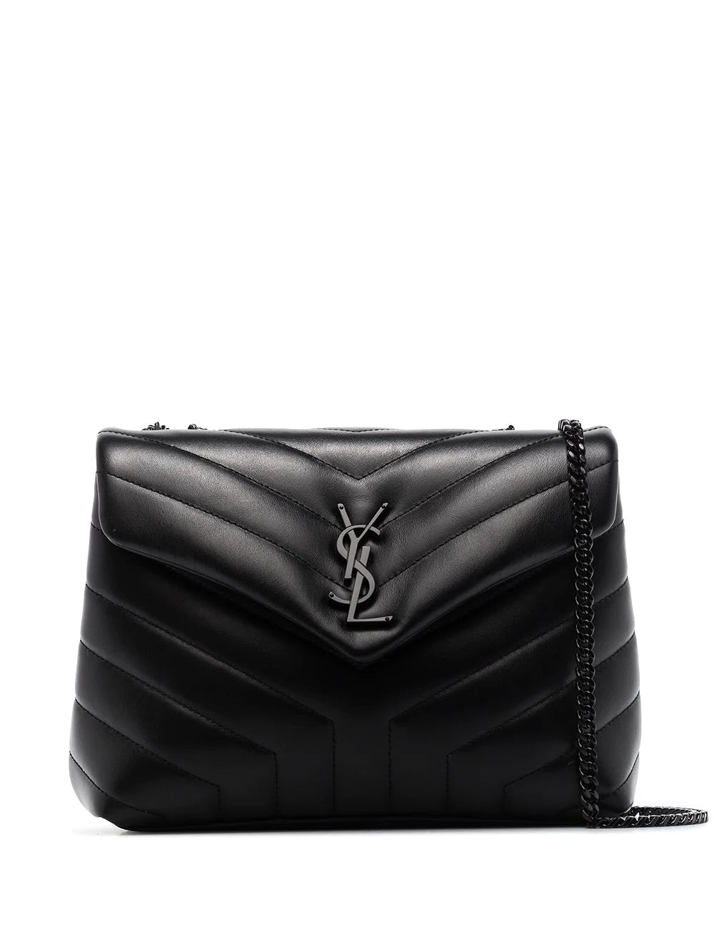SAINT LAURENT Mini Loulou Calf Leather Crossbody Bag