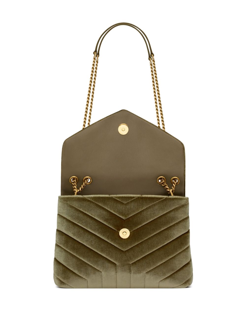 SAINT LAURENT Mini Velvet Loulou Shoulder Handbag