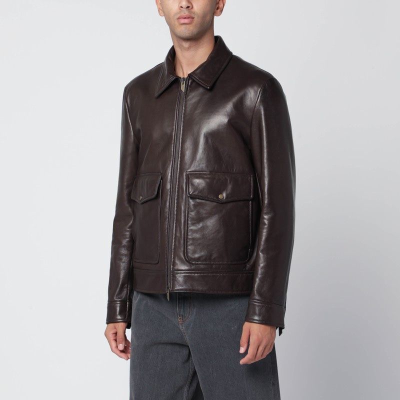 SALVATORE SANTORO Men's Leather Zip Jacket