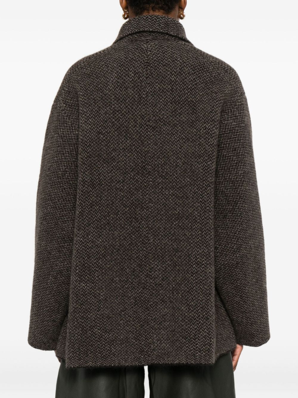 BOBOUTIC Wool Jacket with Notched Lapel and Flap Pockets