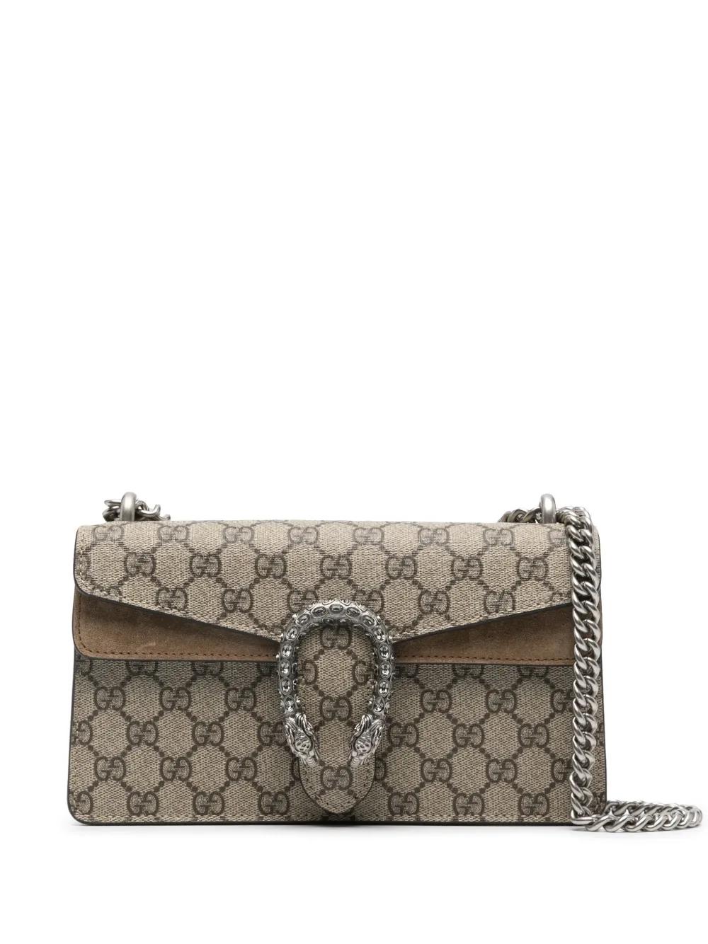 GUCCI Medium Shoulder Handbag with Crystal-Embedded Closure