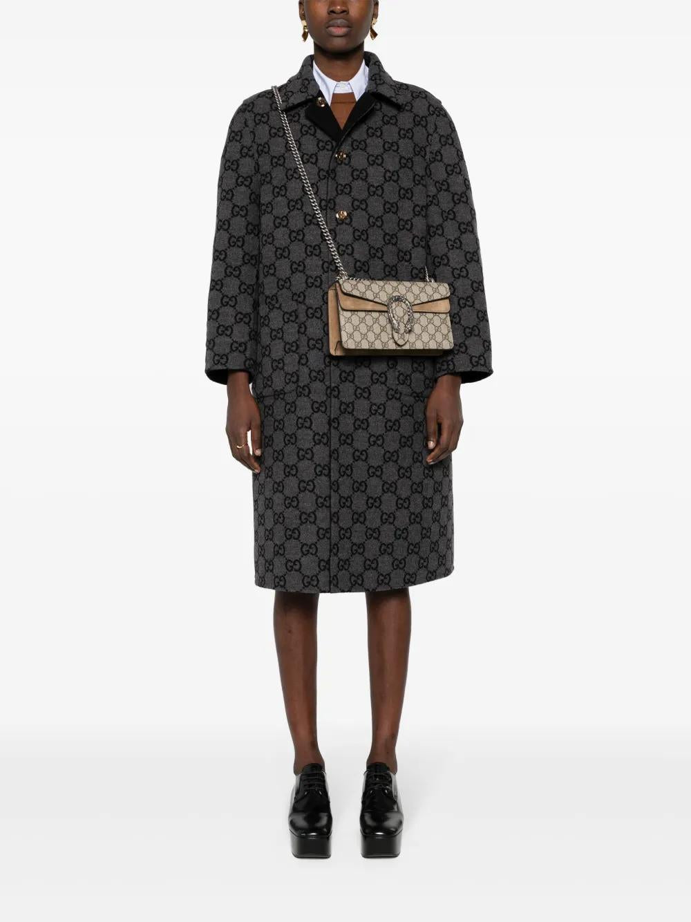 GUCCI Medium Shoulder Handbag with Crystal-Embedded Closure