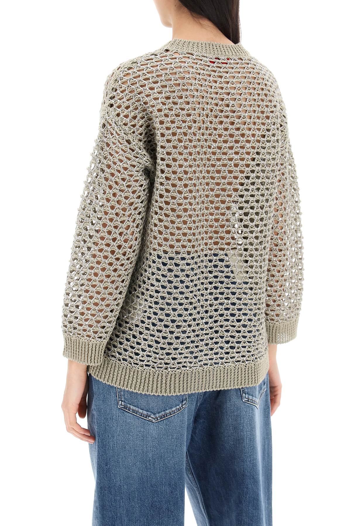VALENTINO GARAVANI Embellished Crochet Sweater for Women - SS24 Collection