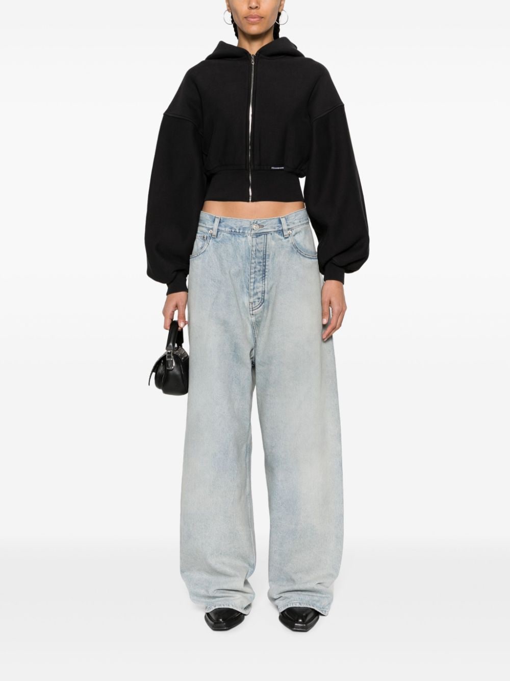 ALEXANDER WANG Cropped Hoodie for Women - FW25 Collection