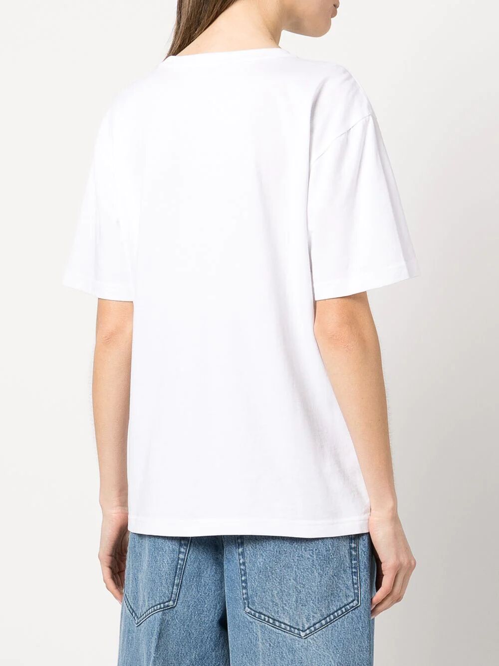 ALEXANDER WANG Essential Short Sleeve Tee with Puff Logo and Bound Neck