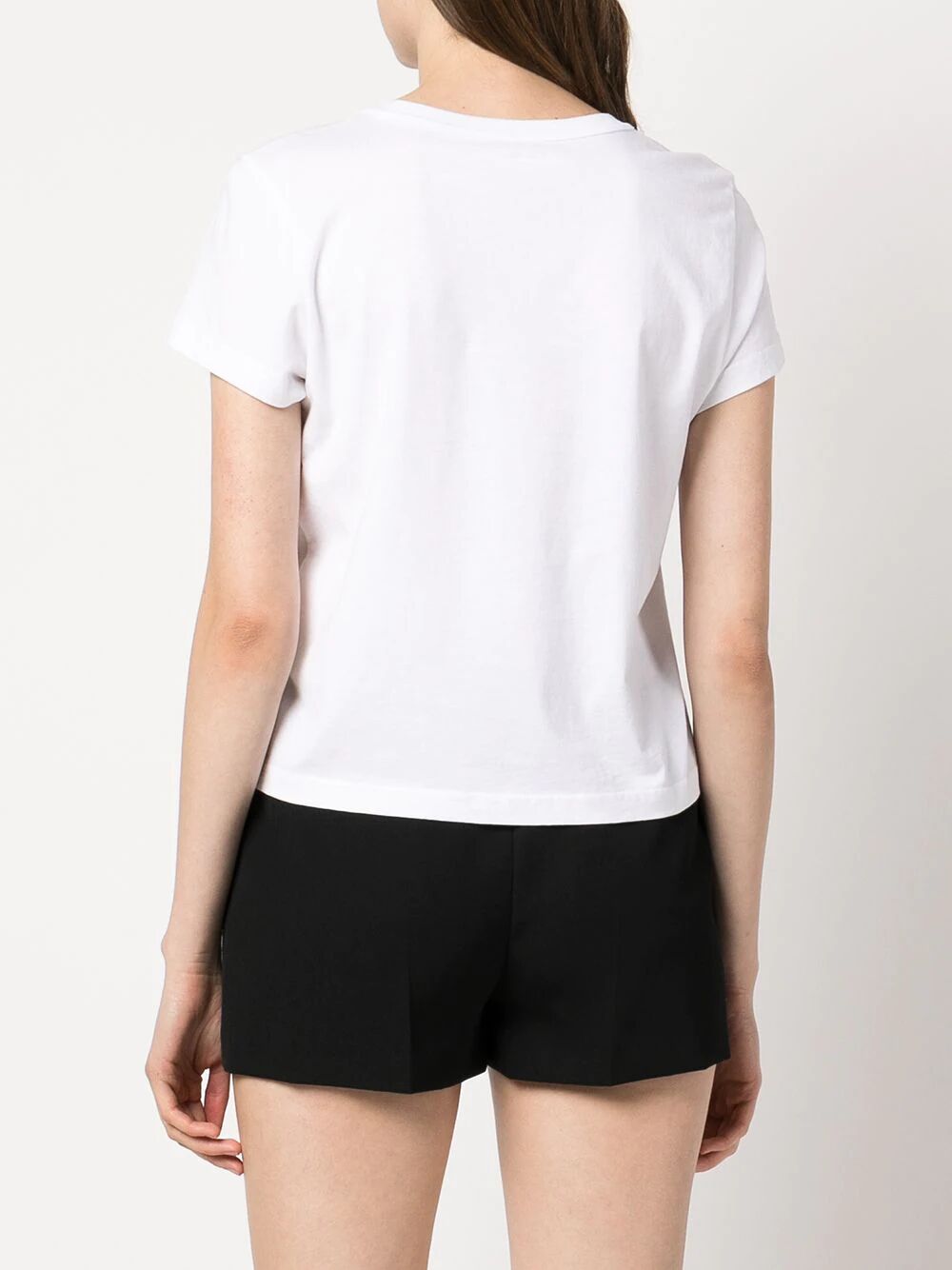 ALEXANDER WANG Essential Shrunk Tee with Puff Logo and Bound Neck