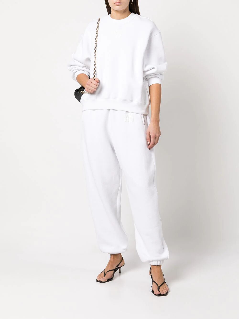 ALEXANDER WANG Essential Terry Crew Sweatshirt with Puff Paint Logo