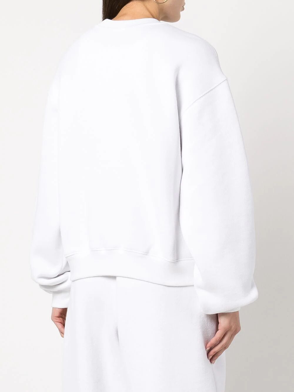 ALEXANDER WANG Essential Terry Crew Sweatshirt with Puff Paint Logo