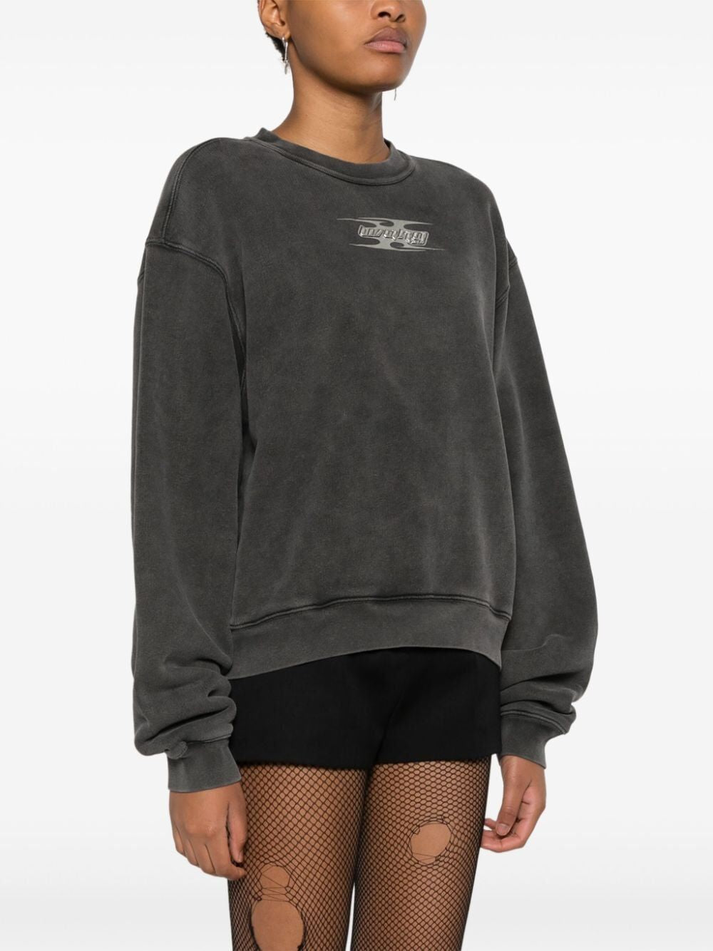 T BY ALEXANDER WANG Crewneck Sweatshirt with Blade Logo for Women