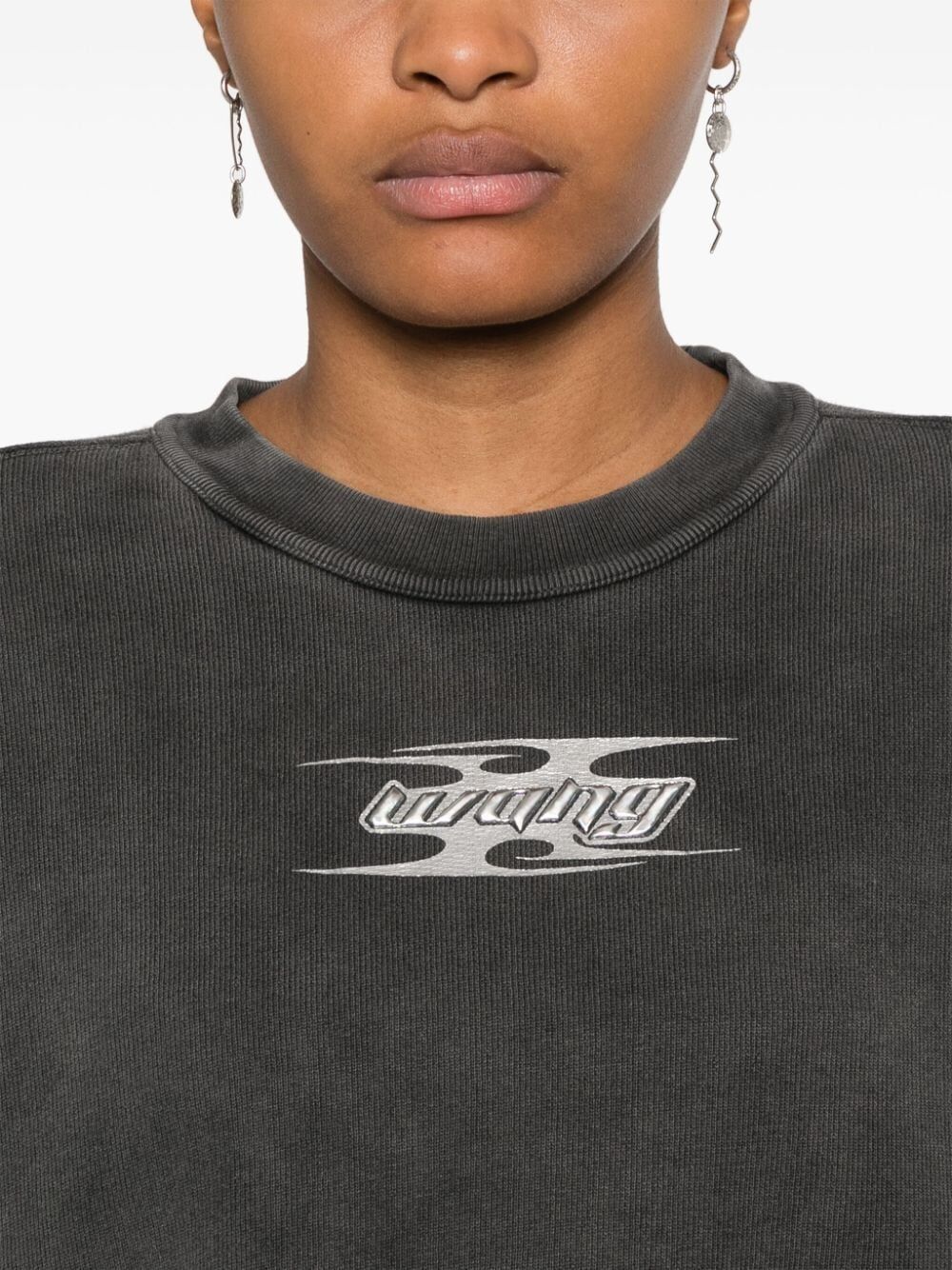 T BY ALEXANDER WANG Crewneck Sweatshirt with Blade Logo for Women