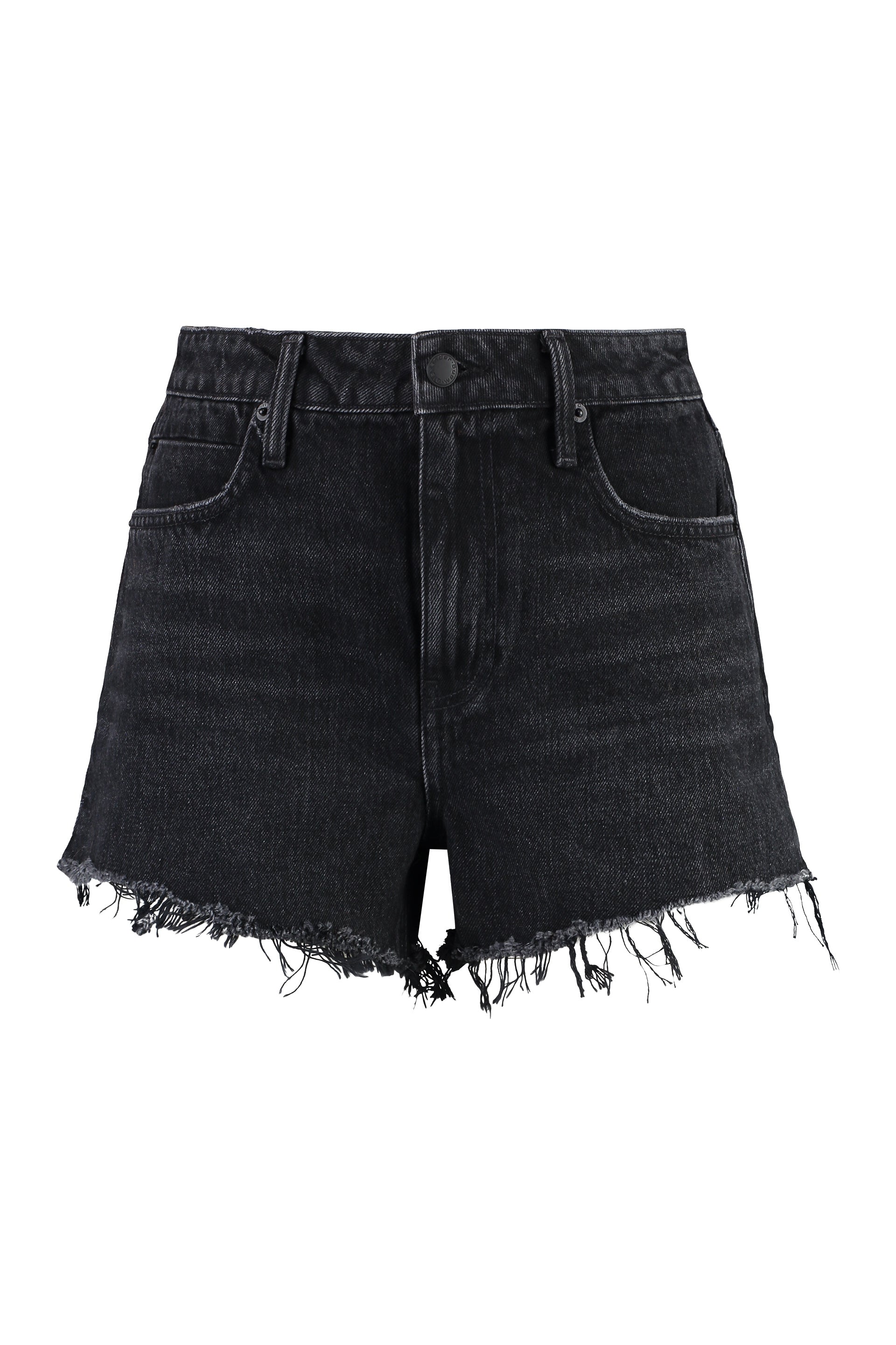 ALEXANDER WANG Aged Cotton Mini Shorts
