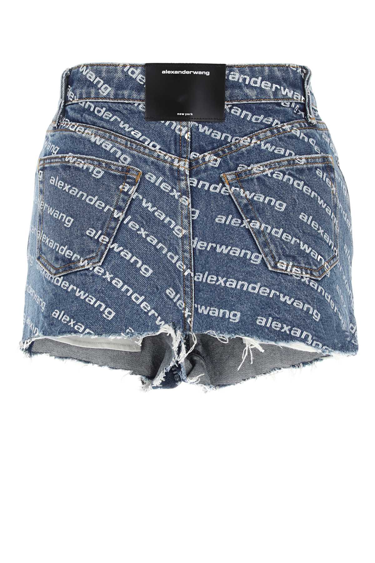 ALEXANDER WANG Printed Denim Mini Shorts for Women