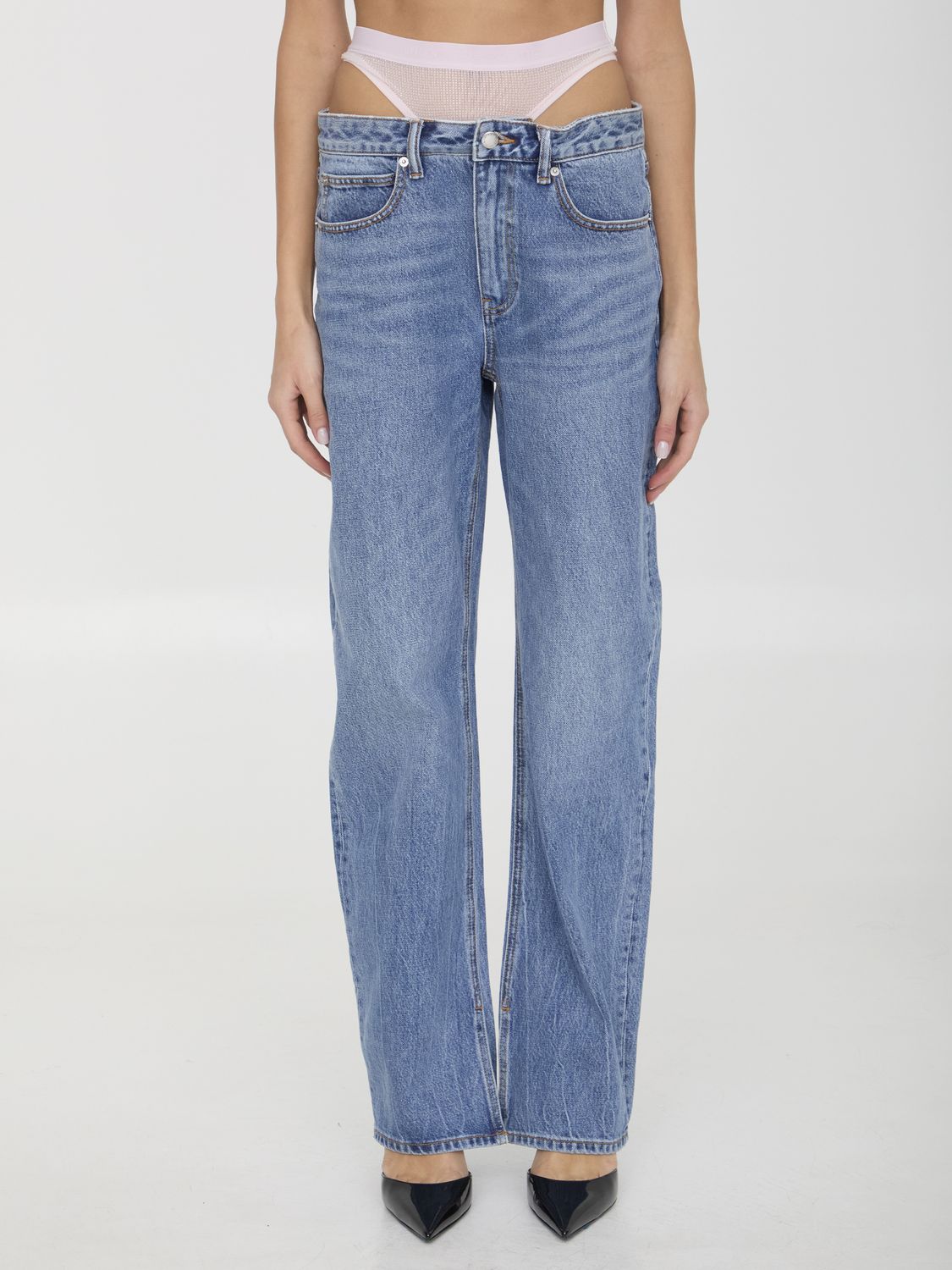ALEXANDER WANG 5-Pocket Straight-Leg Jeans