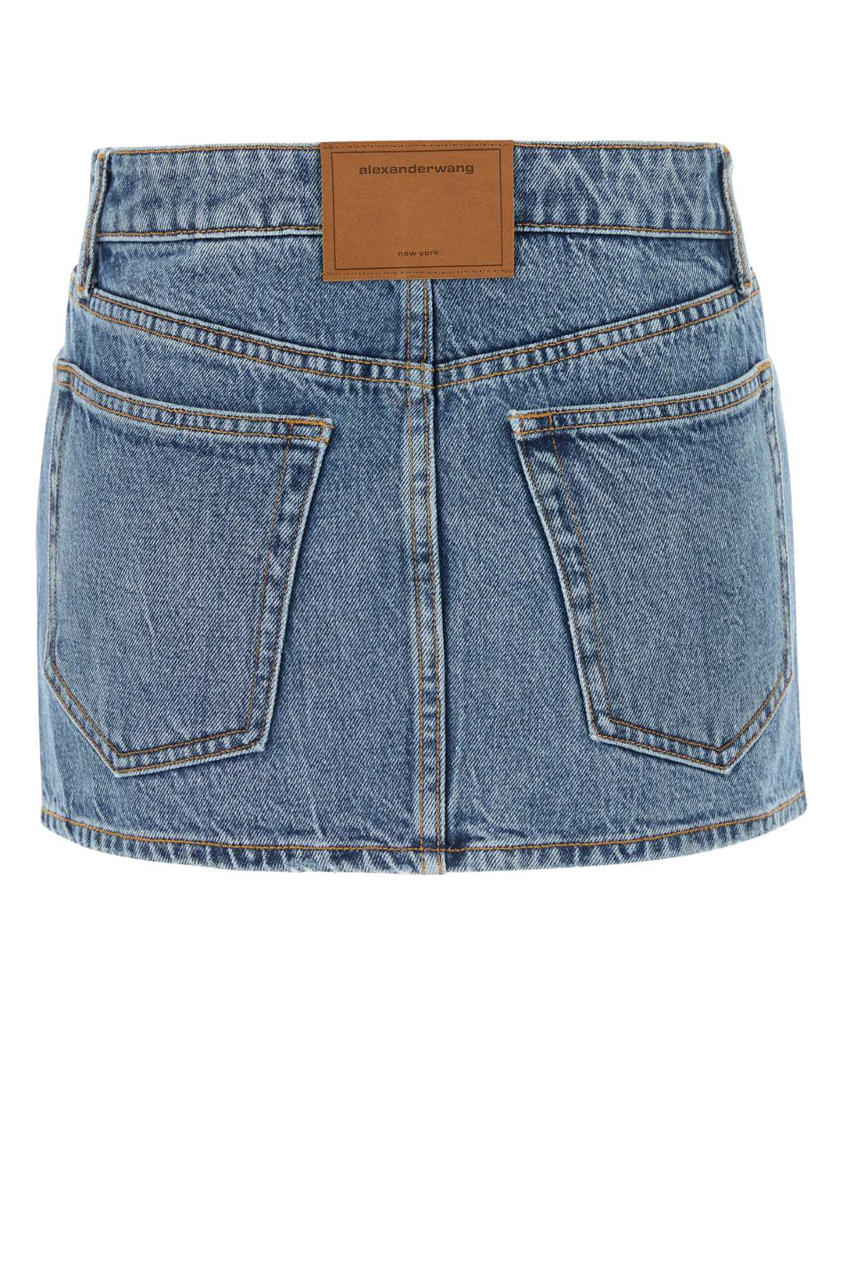 ALEXANDER WANG Chic Mini Skirt with Unique Hotfix Detail