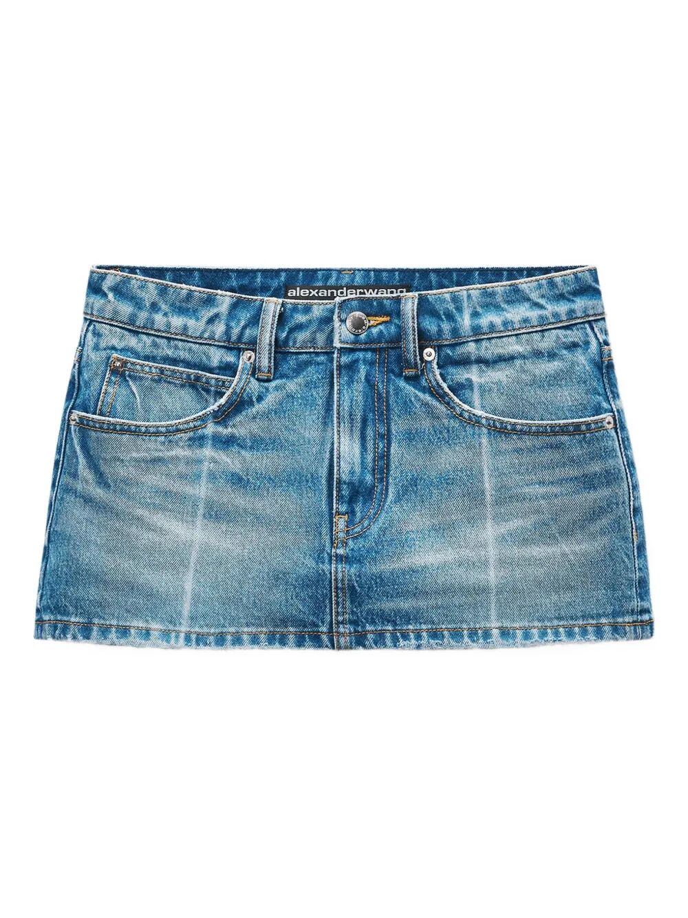 ALEXANDER WANG Foldline Denim Skort - Mini Length