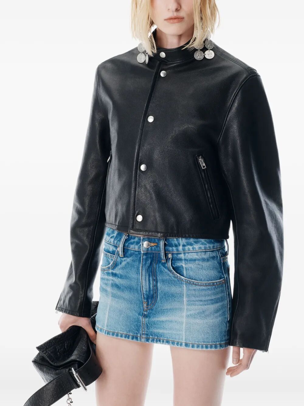 ALEXANDER WANG Foldline Denim Skort - Mini Length