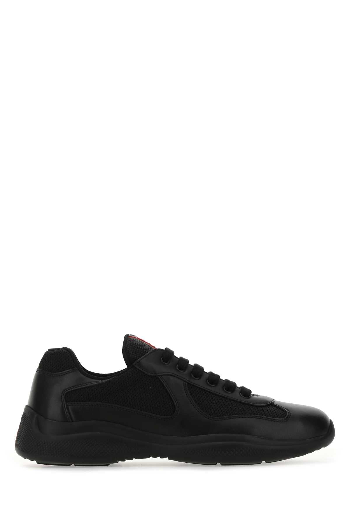 PRADA Men's Leather and Tech Fabric Sneakers - America's Cup Edition