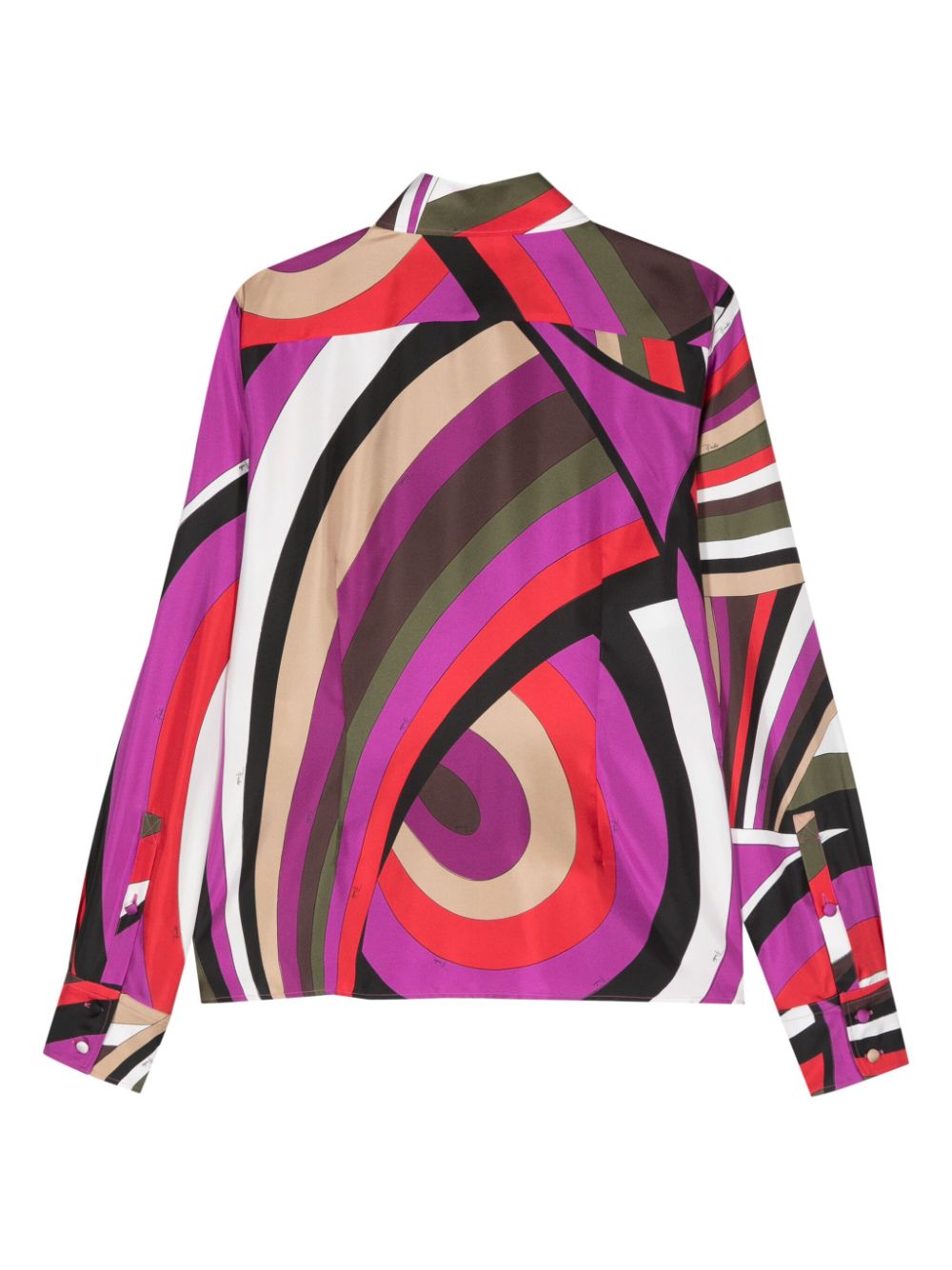 EMILIO PUCCI Geometric Print Silk Shirt