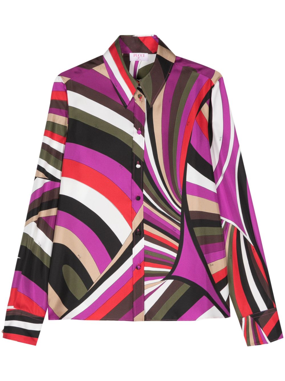 EMILIO PUCCI Geometric Print Silk Shirt