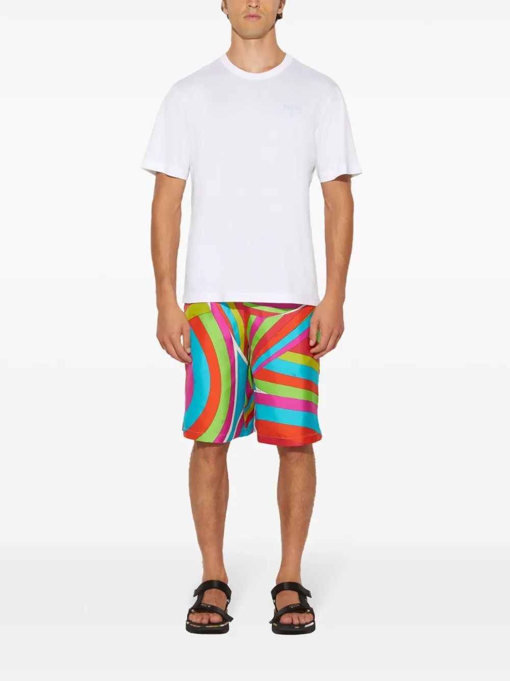 EMILIO PUCCI Silk Twill Mini Shorts for Men - SS24 Collection