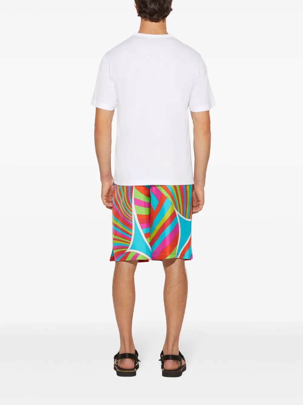 EMILIO PUCCI Silk Twill Mini Shorts for Men - SS24 Collection