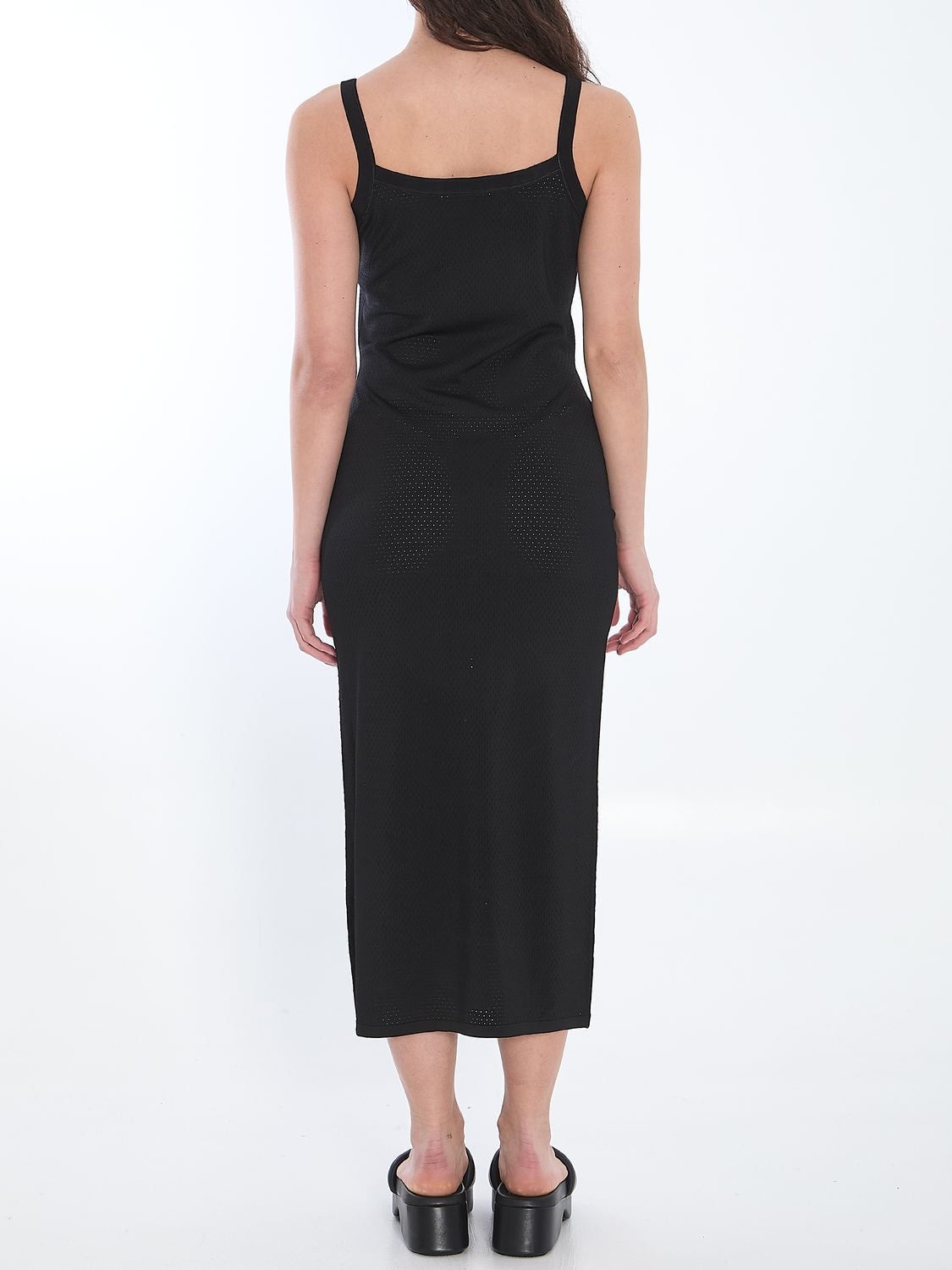ALEXANDER WANG Sleeveless Slip Dress with 3D Logo
