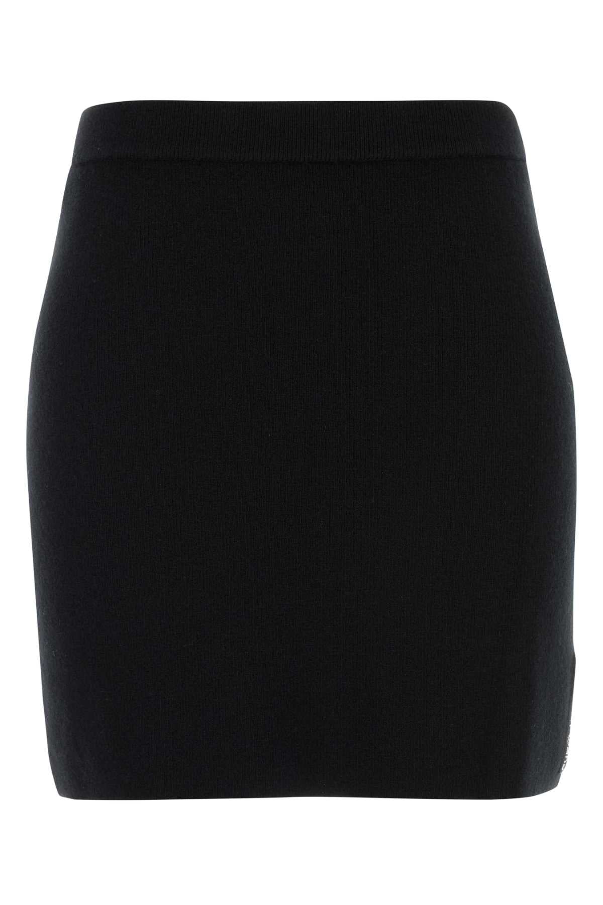 T BY ALEXANDER WANG Knit Logo Patch Mini Skirt