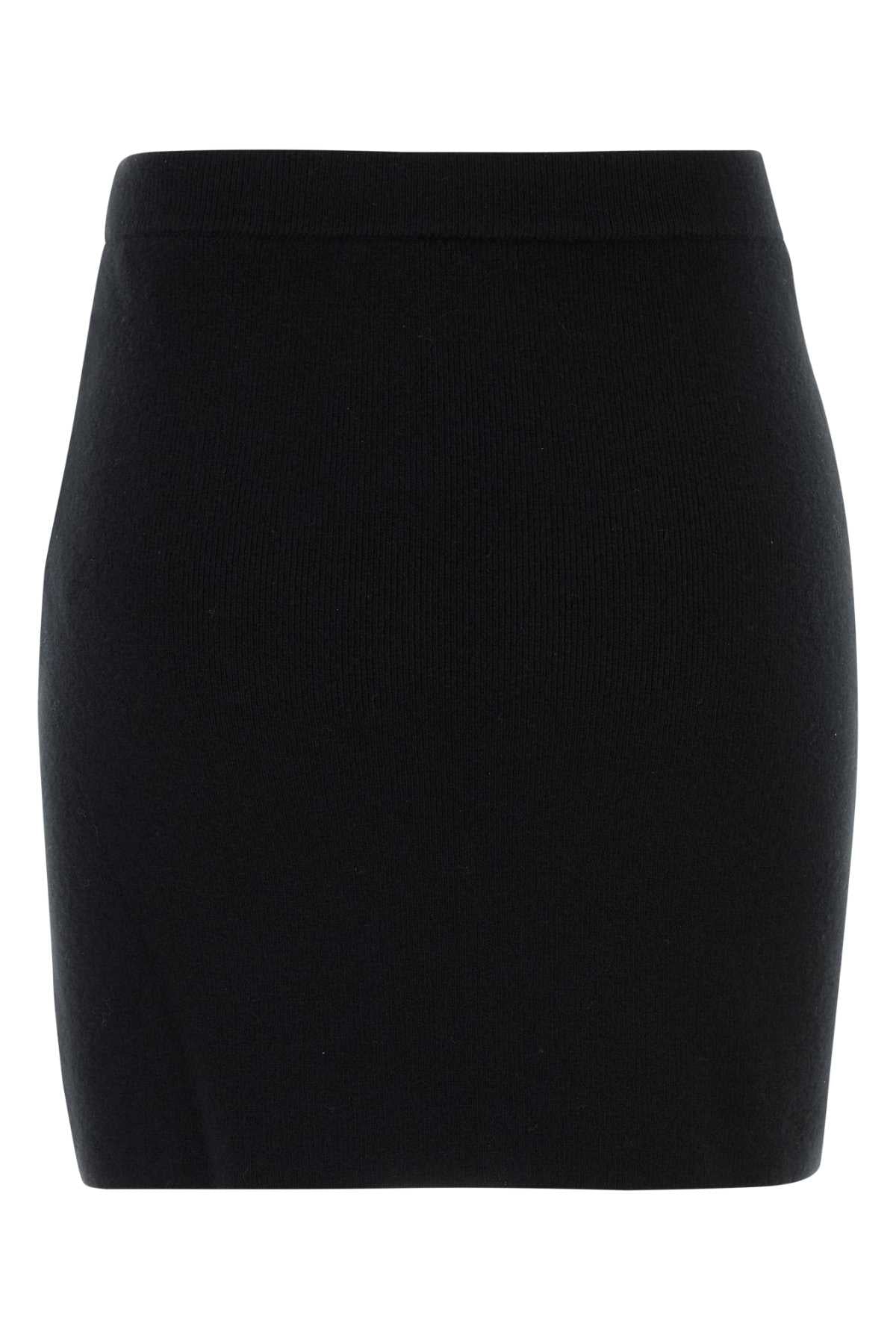 T BY ALEXANDER WANG Knit Logo Patch Mini Skirt