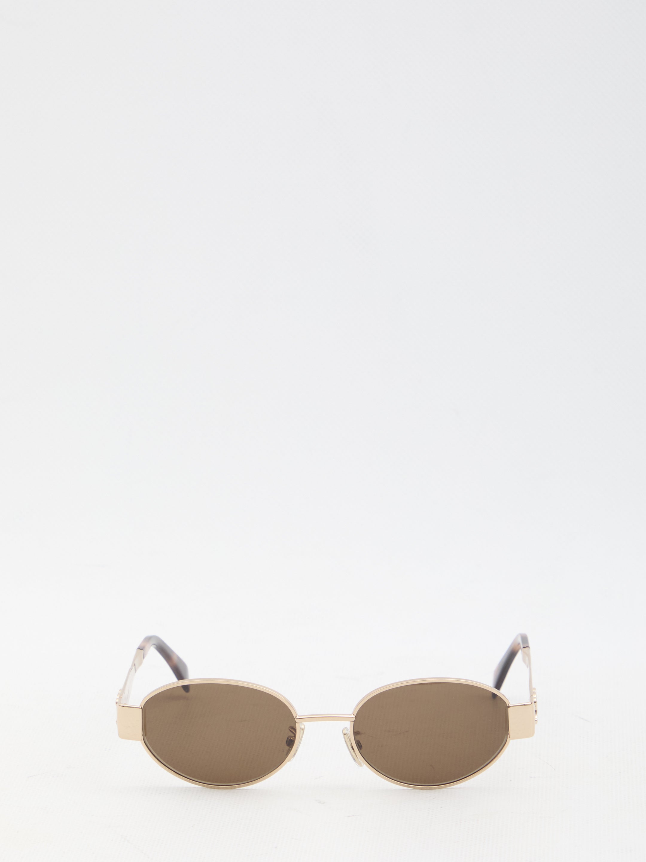 CELINE Triomphe 01 Oval Metal Sunglasses