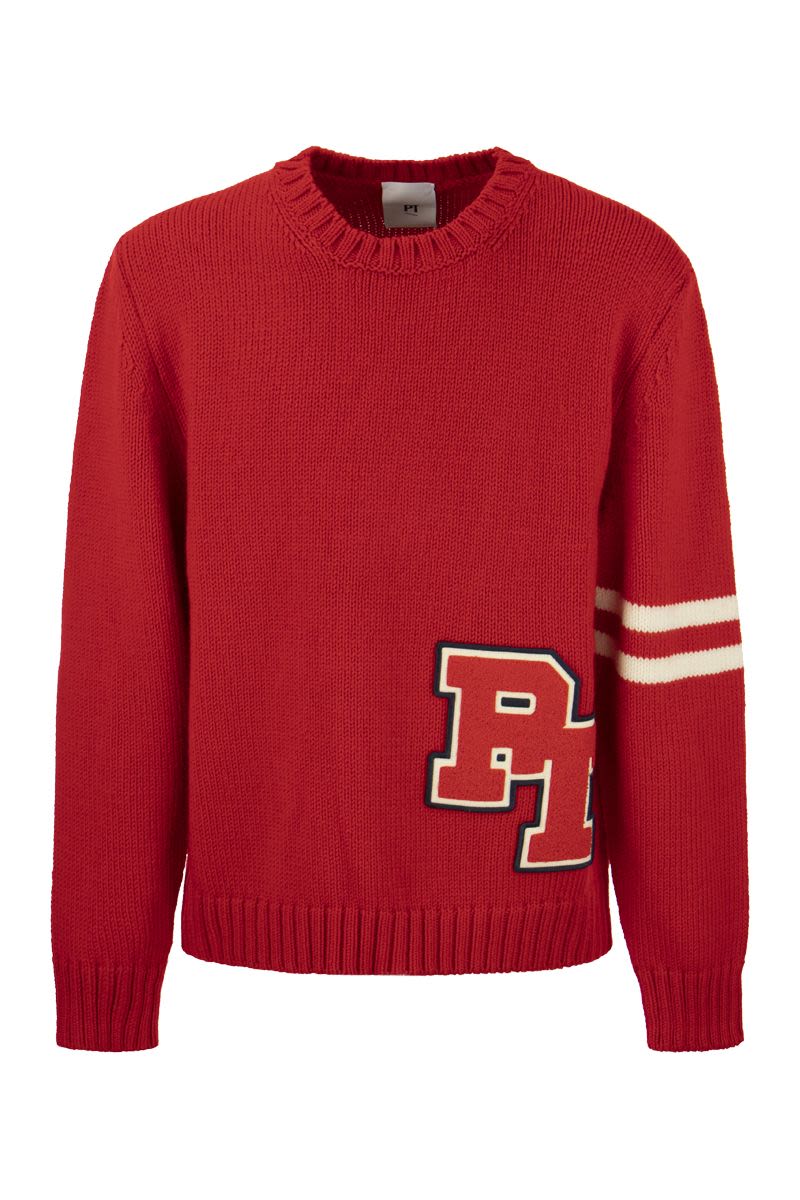 PT01 Signature Wool Pullover for Men - Regular Fit