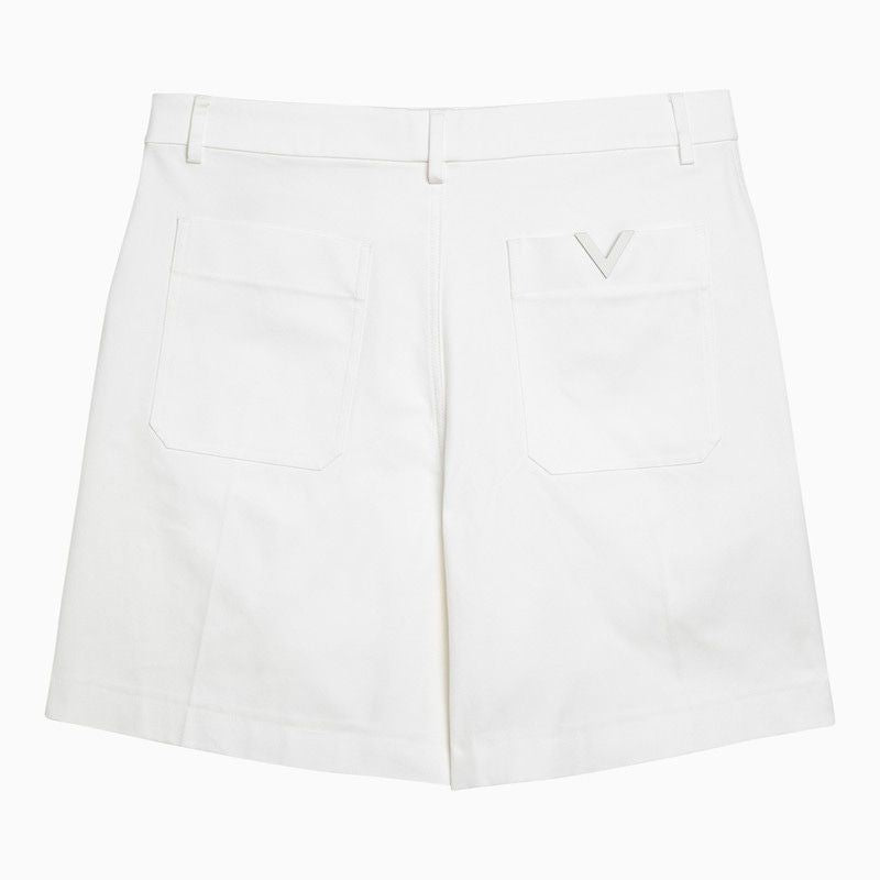 VALENTINO GARAVANI Bermuda Shorts with Distinctive V Detail - Regular Fit