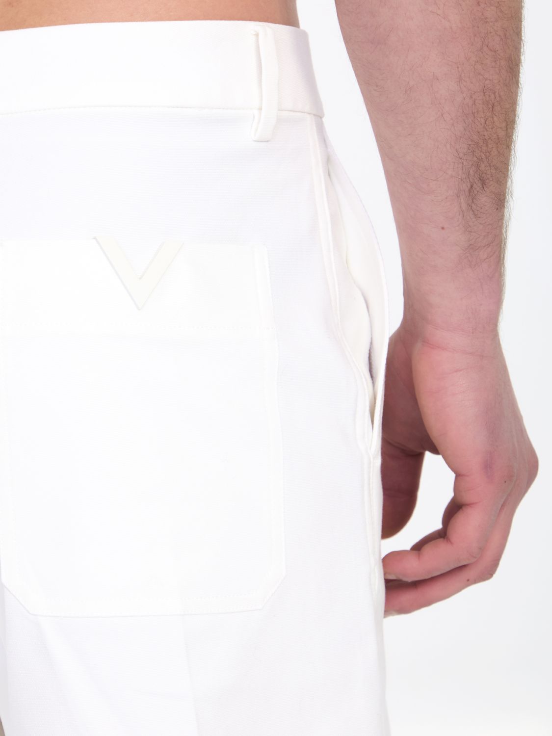 VALENTINO GARAVANI Bermuda Shorts with Distinctive V Detail - Regular Fit