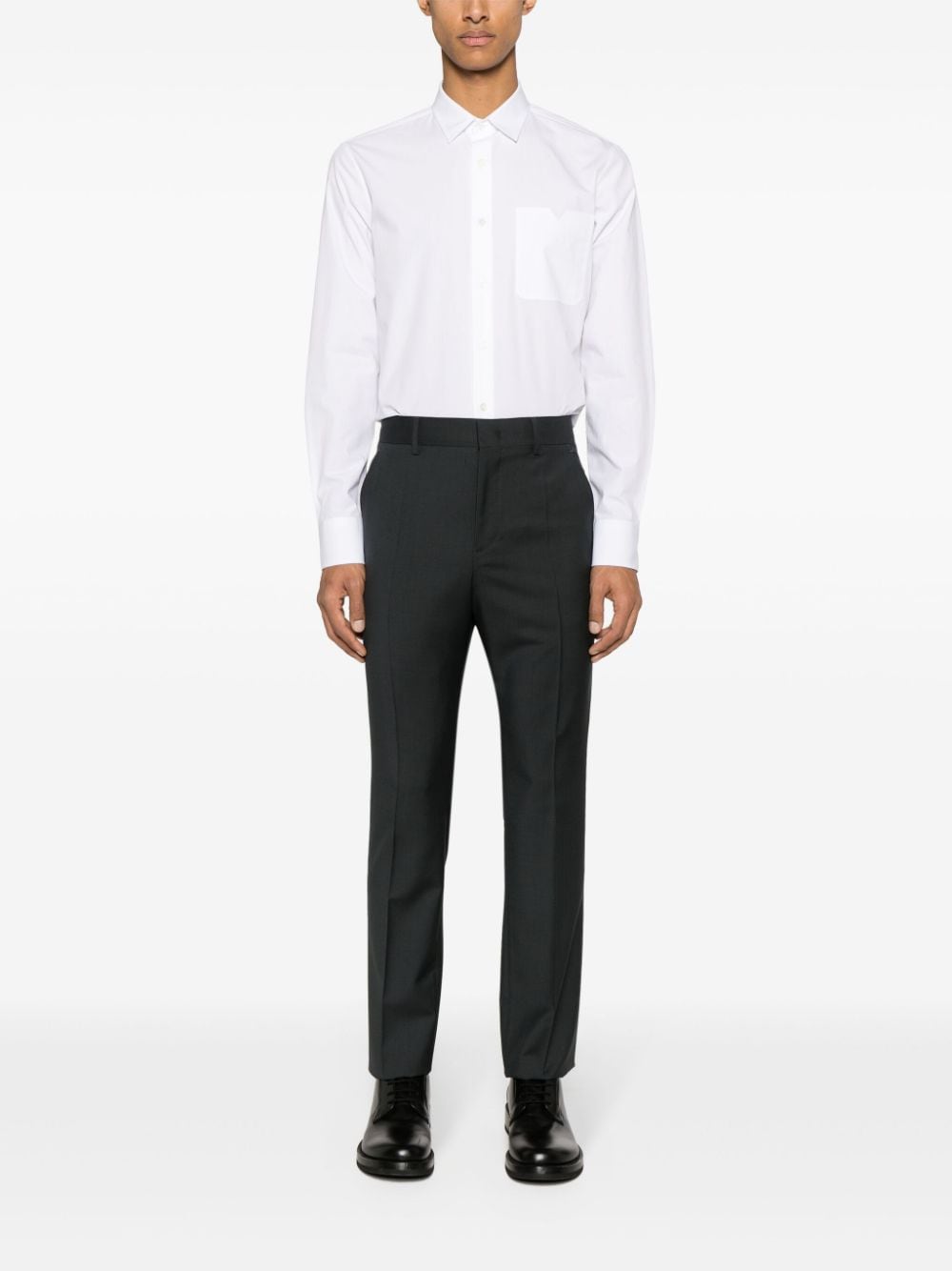 VALENTINO GARAVANI Luxury Cotton Slim Fit Shirt with Cut-Out Logo