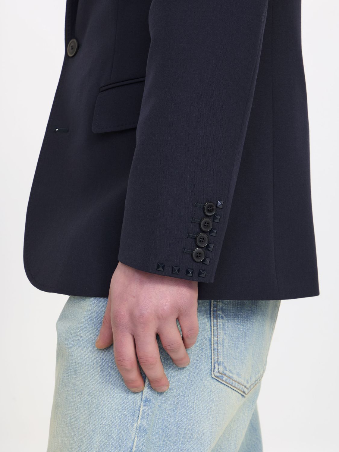 VALENTINO GARAVANI Midnight Wool Blazer for Men