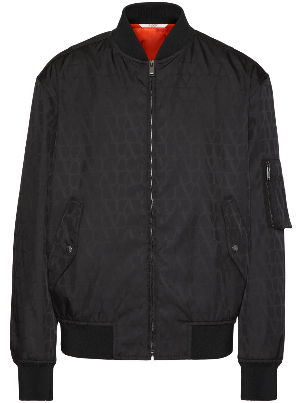 VALENTINO Logo Jacquard Stretch Bomber Jacket
