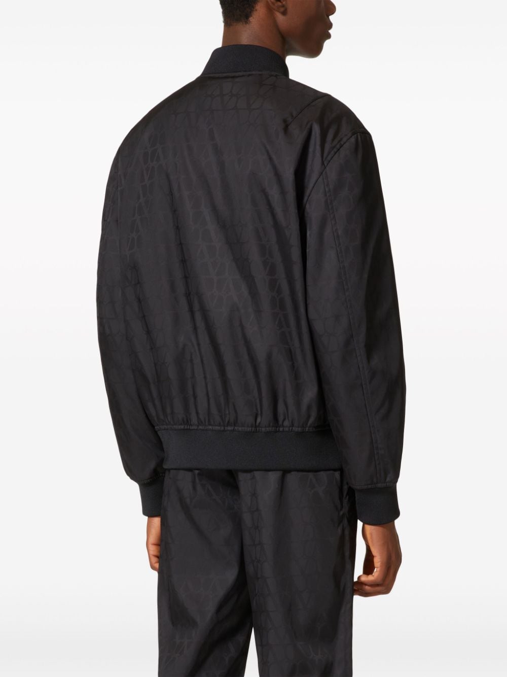 VALENTINO Logo Jacquard Stretch Bomber Jacket