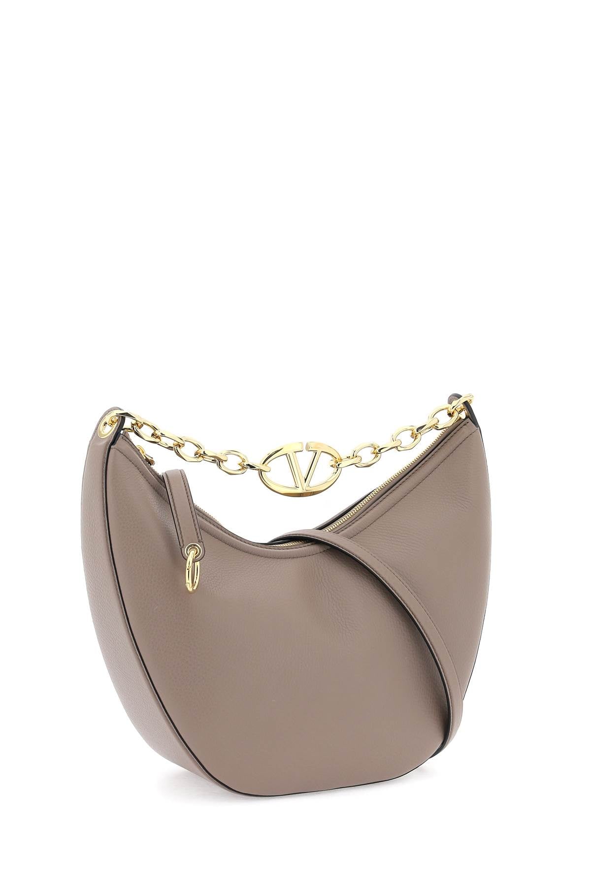 VALENTINO GARAVANI Medium Hobo Handbag with Vlogo Moon Shoulder Detail