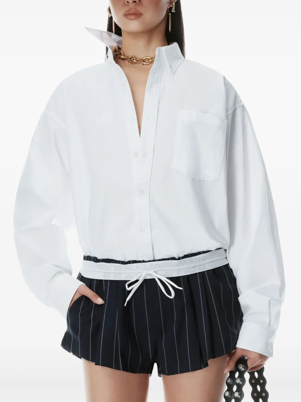 ALEXANDER WANG Oversized Boyfriend Shirt