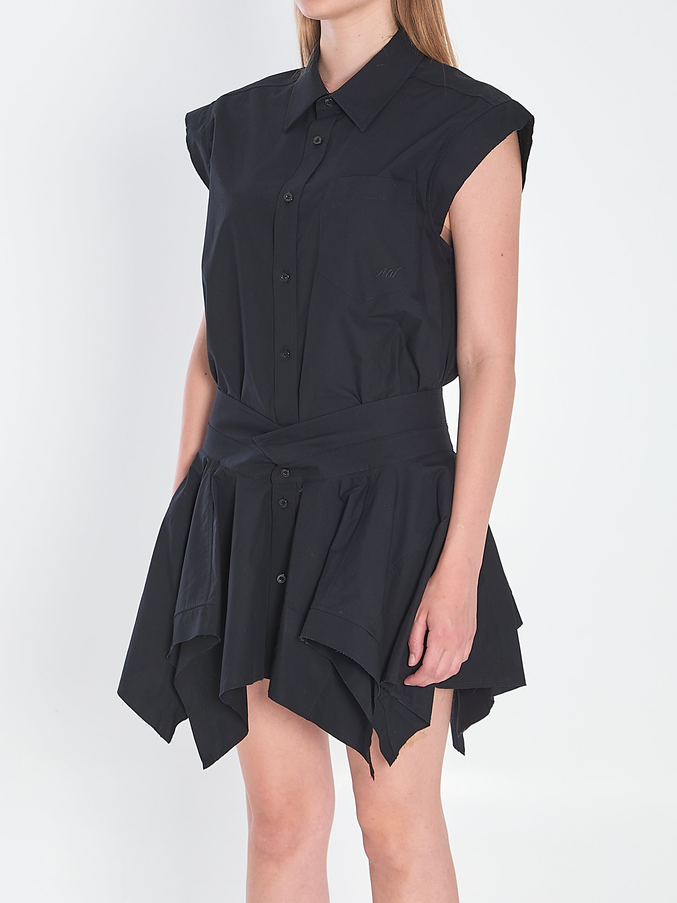 ALEXANDER WANG Shirt Dress with V-Shaped Waistline - Size 06