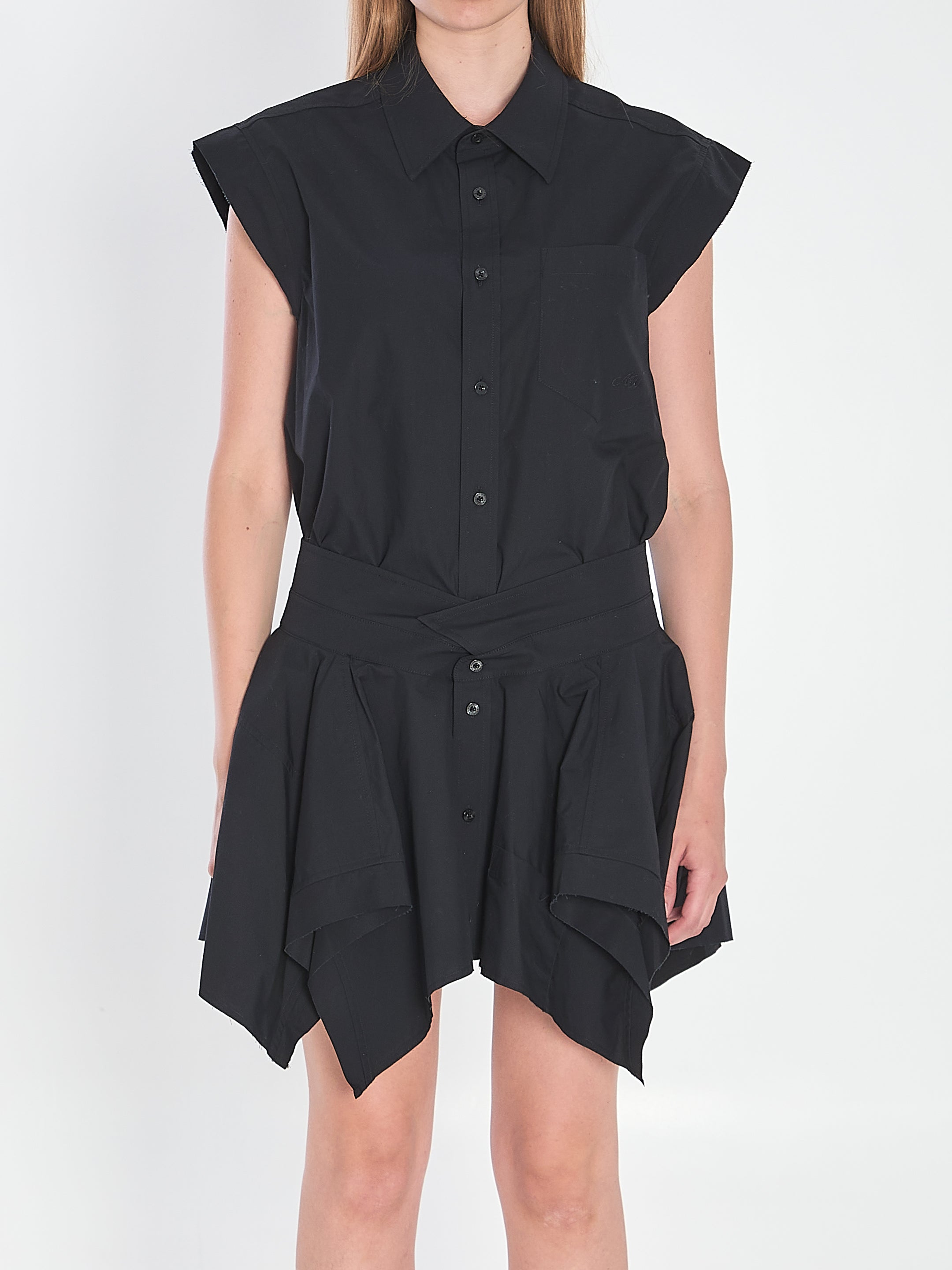 ALEXANDER WANG Shirt Dress with V-Shaped Waistline - Size 06
