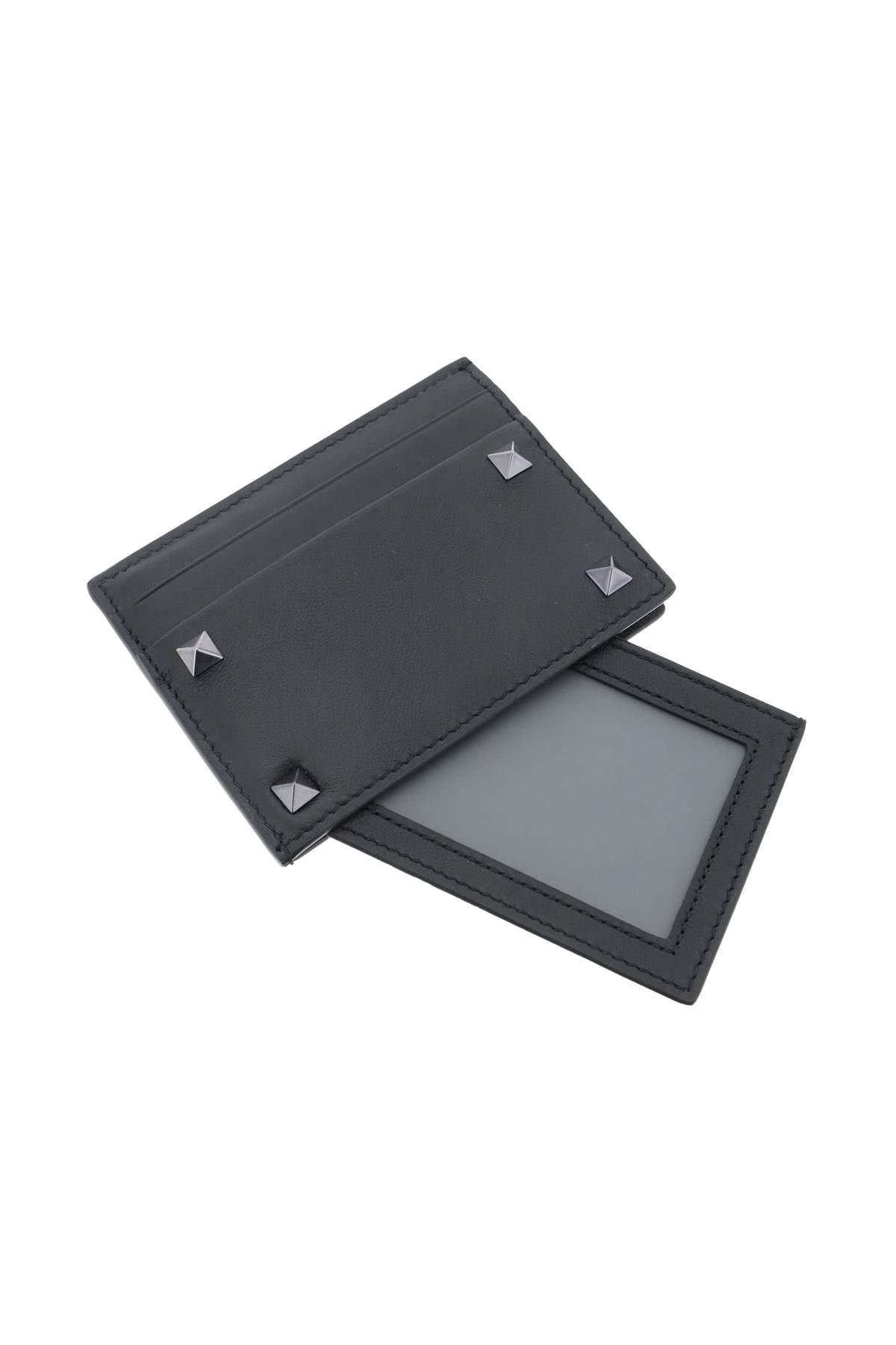 VALENTINO GARAVANI Mini Leather Rockstud Card Holder