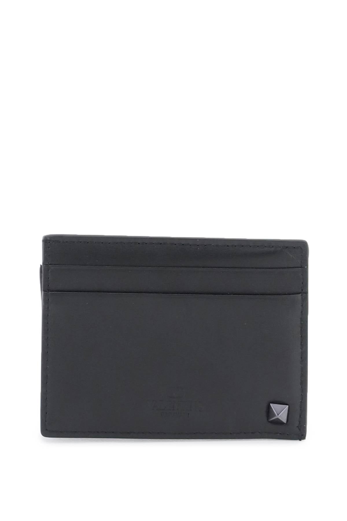 VALENTINO GARAVANI Mini Leather Rockstud Card Holder