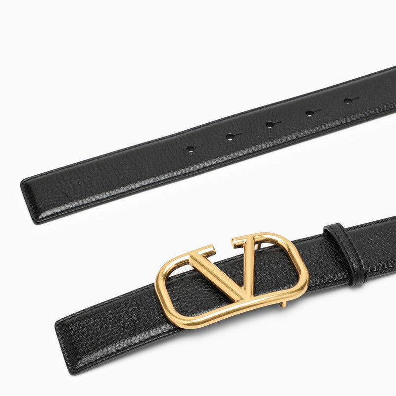 VALENTINO GARAVANI VLOGO Leather Belt with Adjustable Size
